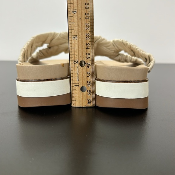 Sam Edelman Aliana Cream Bone Leather Crisscross Slip On Slide Sandals 7.5M - Picture 9 of 14